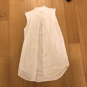 Tan top white dress